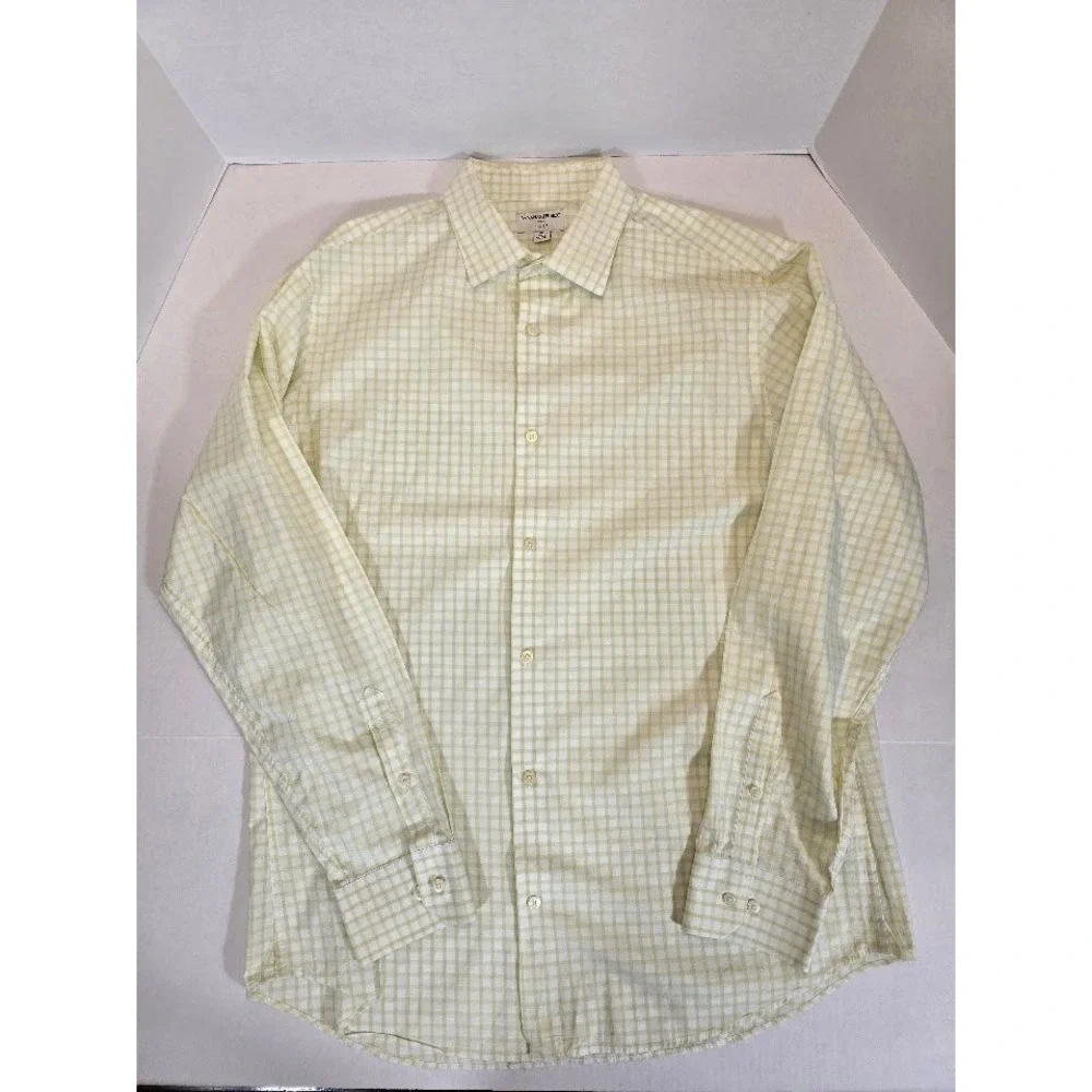 Banana Republic Slim Fit Button Down Shirt Green‎ Checkered XL